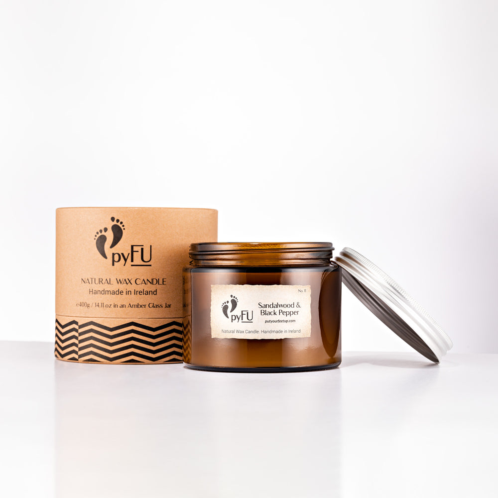 Natural Wax Candle - 11 Sandalwood & Black Pepper - pyFU