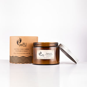 Natural Wax Candle - 12 Peppermint & Eucalyptus - pyFU