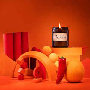 Natural Wax Candle - 14 Sweet Orange & Chilli Pepper - pyFU